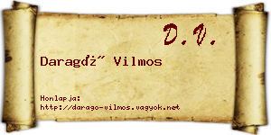 Daragó Vilmos névjegykártya